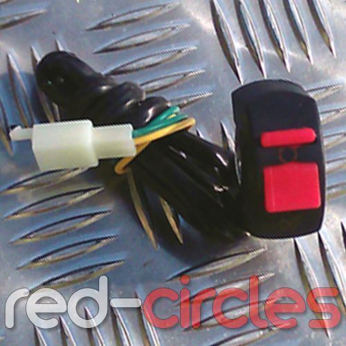 Red Circles ATV Quad Bike ON/OFF Rocker Kill Switch - Fits 50cc 70cc 90cc 110cc (MM105)