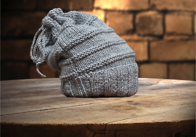 Hand Knitted Wool Slouchy Beanie Hat, Unisex Crochet Cozy  display picture 2