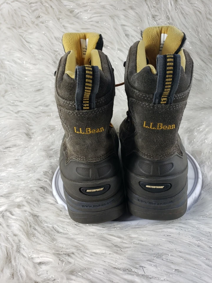 L.L. BEAN Niños Talla 4 Negro Gamuza Botas de Lluvia Botas de Pato Foto 4 de 4