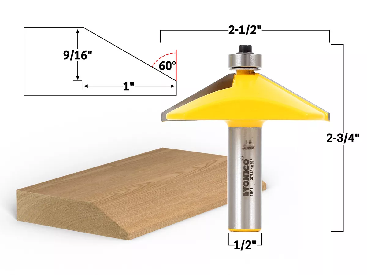 Bevel edge on sale router bit