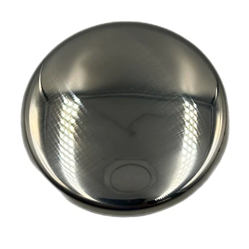 2-1/2" Marine Steering Wheel Center Cap Plug Cover Black w/ Stainless Steel Top