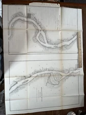 Antique Coast Survey Chart Mississippi River Sheet: Cape Girardeau City Missouri
