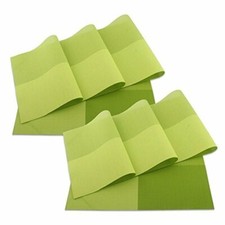 SueH Design Tovagliette Americane PVC 45 x 30cm Set 8 Pezzi Verde