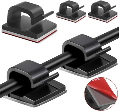 Nylon schwarz Clips für Draht, Kabel, Rohrklemme Schlauch Kabelhalter Befestigung 50 Stück