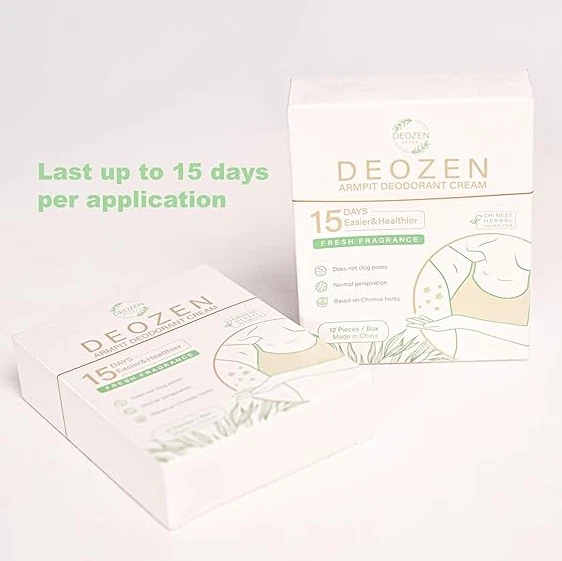 Armpit Deodorant Cream *Deozen* Natural Deodorant for Women and Men, Herbal - Image 2 of 4