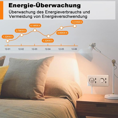 16A Smart Steckdose Tuya WIFI WLAN Home Socket Alexa Google Fernbedienung Timer - Bild 6 von 18
