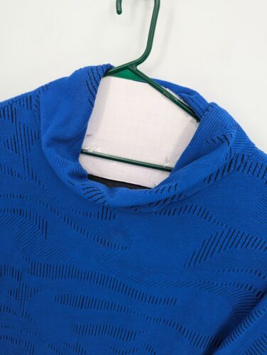 Ali Miles Damen Wasserfallausschnitt blau Tunika Pullover Gr. 1X Lagenlook bequem lässig - Bild 2 von 9