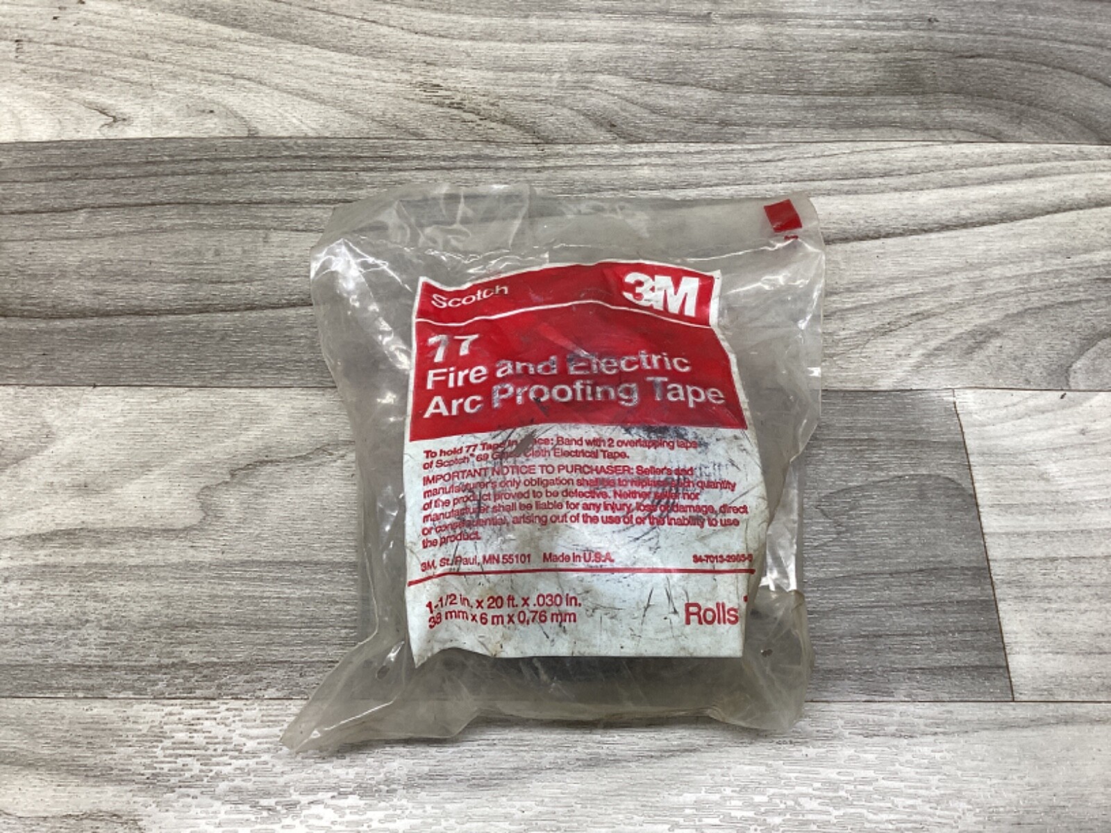 3M Scotch 77 Black Fire Retardant Electric Arc Proofing Tape 1.5”x20ft ...