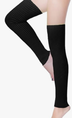 NEW v28 Women's 71cm 2 Pack Warm Leg Warmers Black