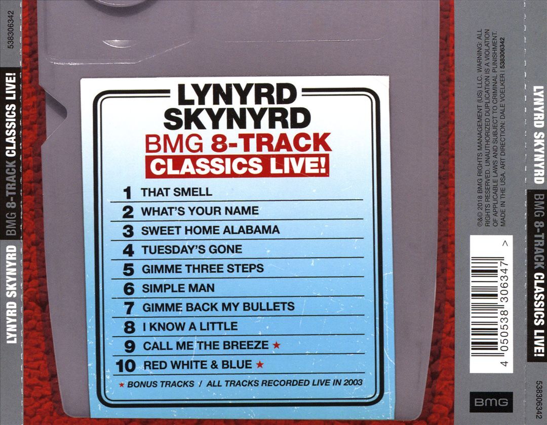 LYNYRD SKYNYRD BMG 8-TRACK CLASSICS LIVE NEW CD