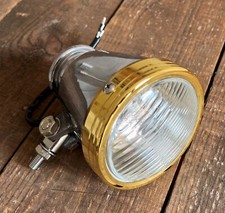 Vintage Antique Brass Alloy 4 Headlight Harley Indian Board Flat Tracker Bobber