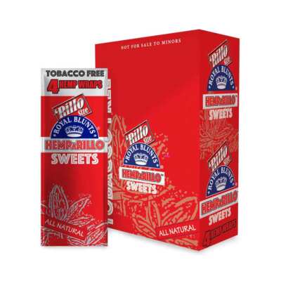 Hemparillo Sweets Rillo Size - Full Box of 15 Pouches (4 Per Pouch)