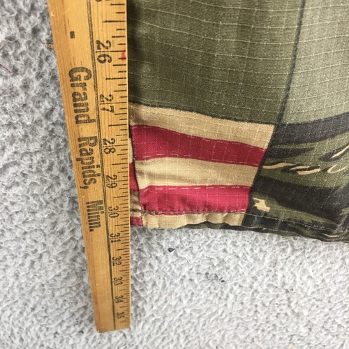 Diamond Stash Cargo Pants Mens 48 Green American Flag Patchwork Straight Leg - Picture 8 of 19