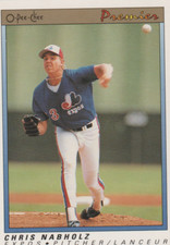 1991 O PEE CHEE PREMIER CHRIS NABHOLZ RC #87