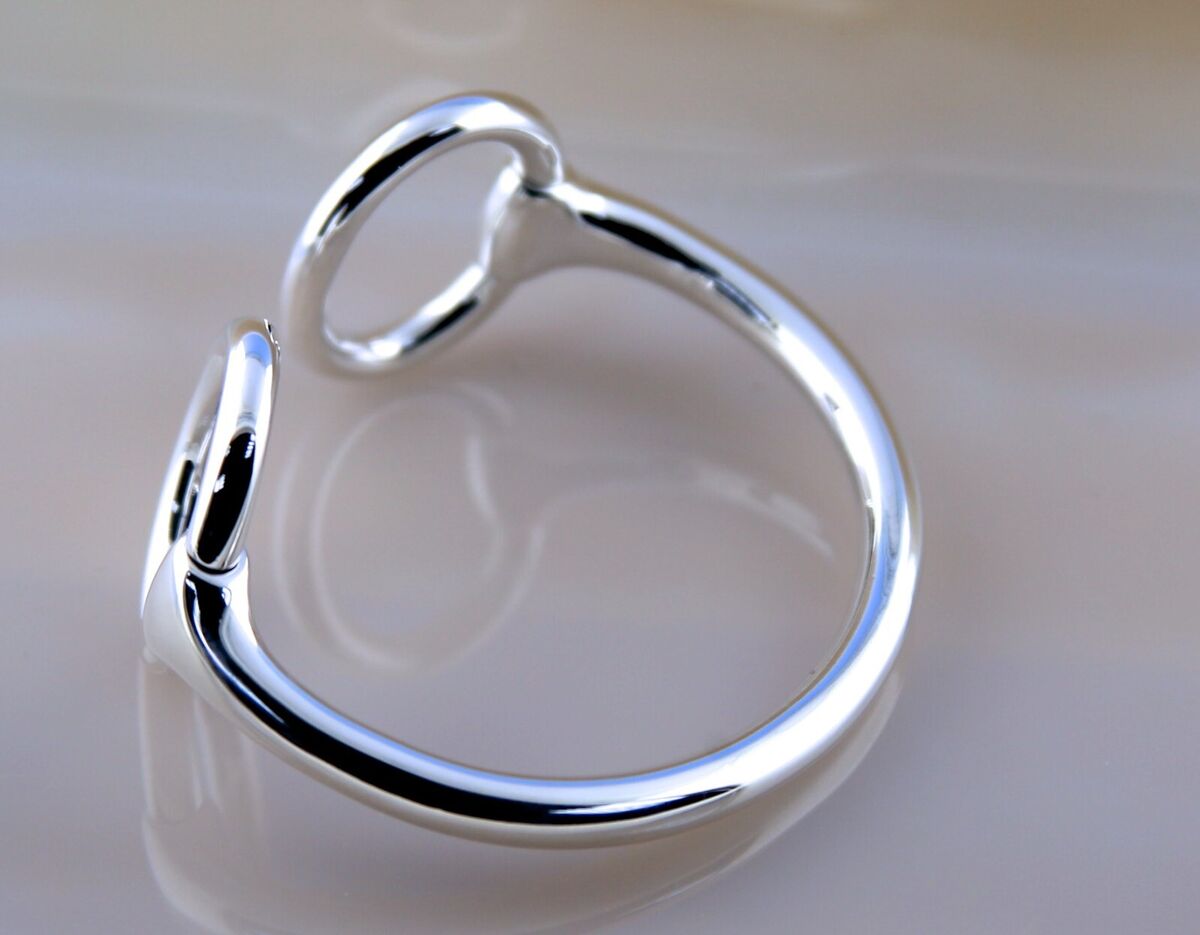 Hermes Nausicaa Horsebit Cuff Bracelet in Sterling Silver Hermes Nausicaa Horsebit Cuff Bracelet in Sterling Silver