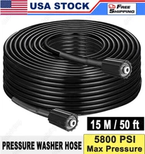 50 FT High Pressure Washer Hose 5800 PSI M22-14MM Power Washer Extension Hose