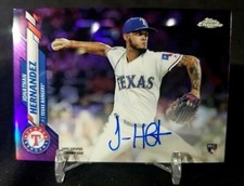 Jonathan Hernandez Topps Chrome Baseball Purple RC Auto Texas Rangers /250 