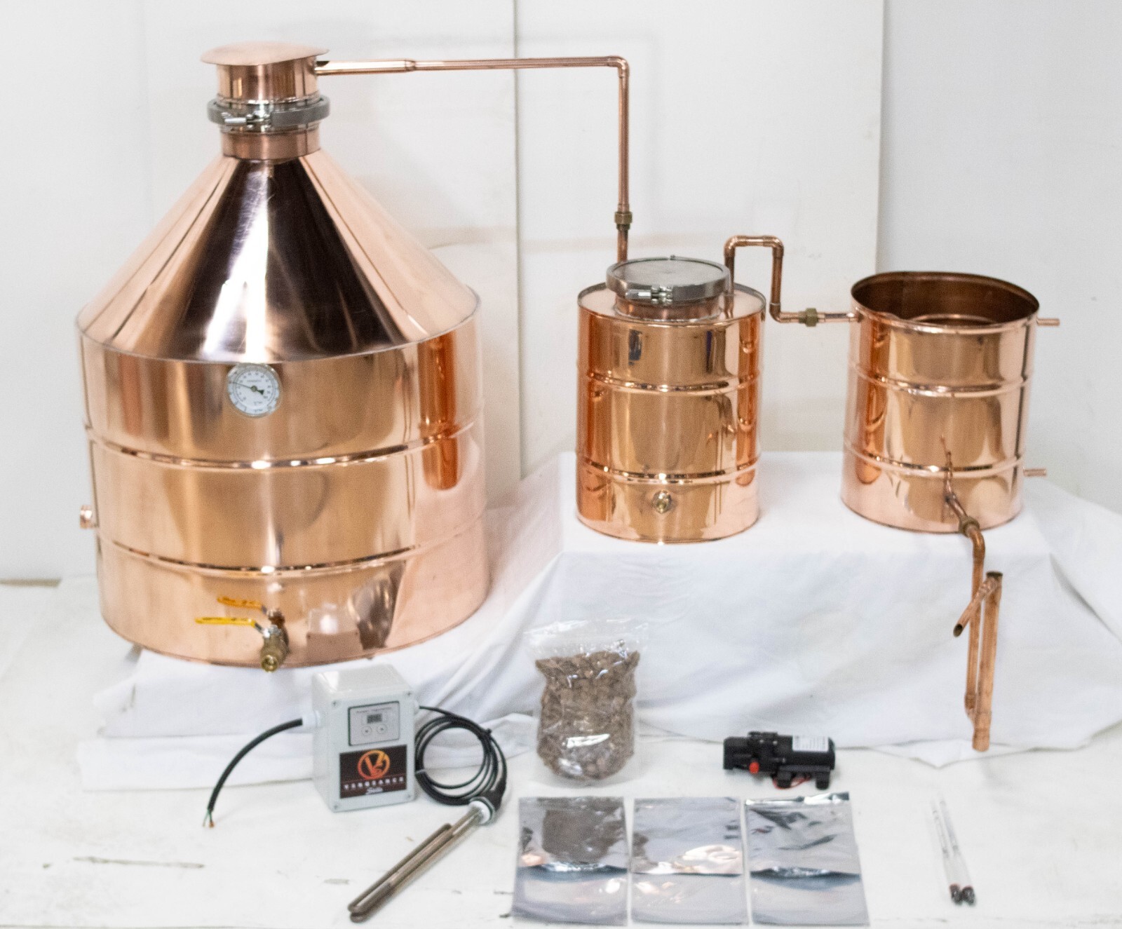30 Gallon Copper Moonshine Whiskey COMPLETE DISTILLERS KIT  by Vengeance Stills