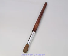 EX Kolinsky Acrylic Nail Brush CRIMPED Size #18