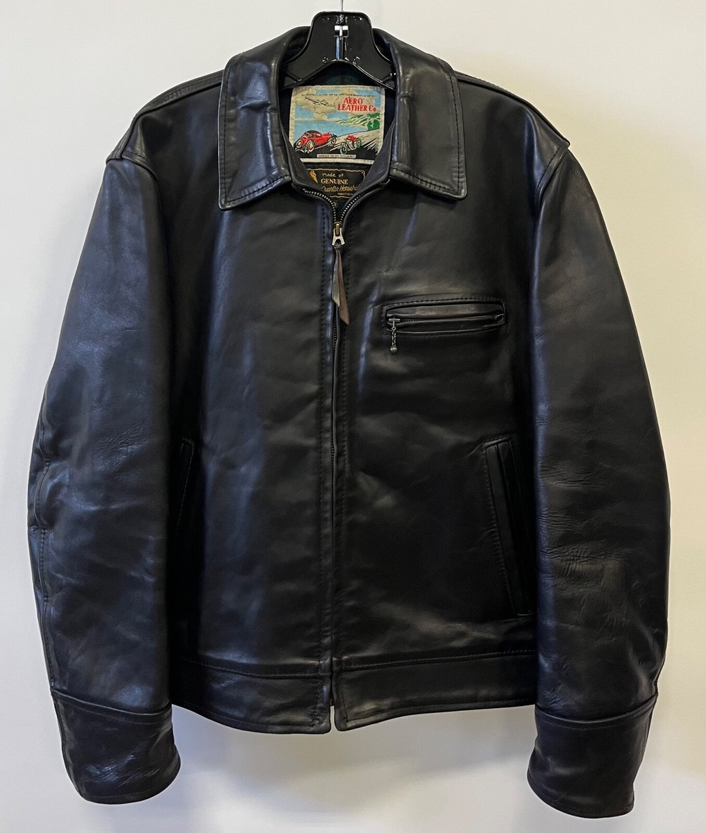 パンツ AERO LEATHER / front quarter horsehide Aero Leather Co Front Quarter Horsehide Half Belt Jacket Men's 40