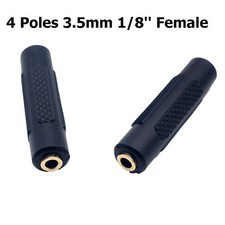 10x 3.5mm 4 Pole F/F Aux TRRS Stereo Audio Headphone Earphone Adapter Connector