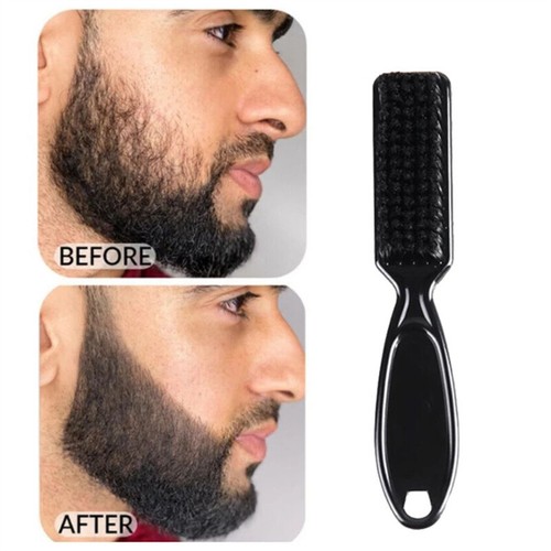 Beard Brush Man Hair Comb Hairdressing Scissors Fade Brush Barber Tool New Black - Picture 6 of 11