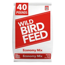 2 PACK Global Harvest Foods Economy Mix Wild Bird Feed, Dry, 40 lb. Bag