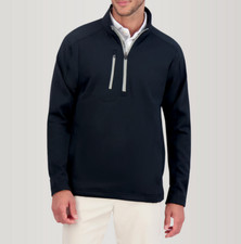 New Zero Restriction Z500 1/4 Zip Pullover BLACK/METALLIC SILVER L330