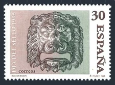 Spain 2806, MNH. Michel 3204. Stamp Day 1995. Bronze Lion's head.