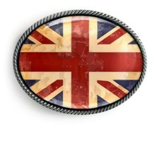 UK Flag Belt Buckle - Grunge Men Women Handmade Buckle - 331
