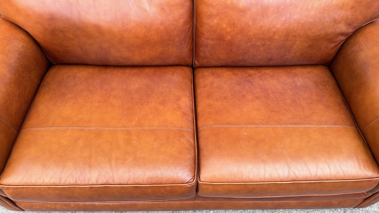 High quality Derwent 3 seater leather Tan Sofa eBay