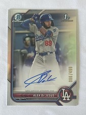 2022 Topps Bowman Chrome Alex De Jesus 1st Auto Refractor /499 Dodgers
