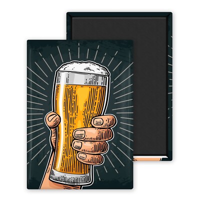 Es lebe das Bier - Magnet personalisiert 54x78mm Foto Kühlschrank