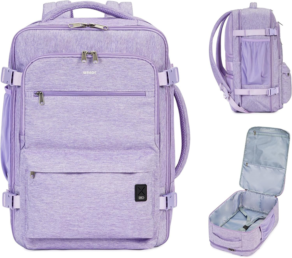 WANDF Travel Backpack for Spirit Airlines Personal Item Bag 18X14X8