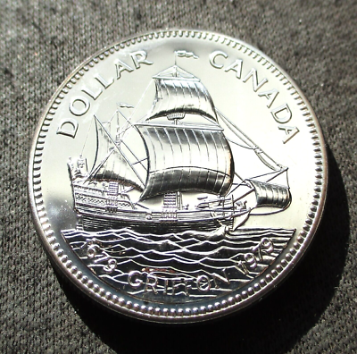 SILVER COMMEMORATIVE $1 1979 COIN CANADA QUEEN ELIZABETH II SAIL