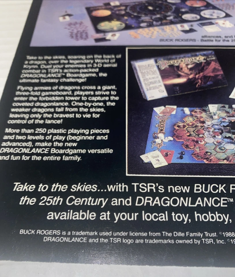 Impresión en color vintage de Pac-Man de los años 80 AD Tengen Nintendo TSR Buck Rogers Dragonlance Foto 4 de 4