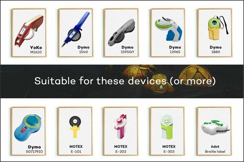 Nastro goffratura Dymo 3D 9 mm 3/8" compatibile per Dymo Organizer Xpress Label Maker - Foto 3 di 15