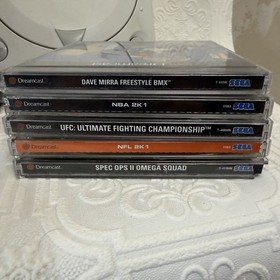 SEGA Dreamcast Console ~ 4 Controllers ~ 5 Game Bundle W/ Memory & Tremor Tested