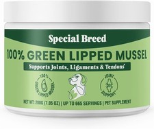 Special Breed Green Lipped Mussel Powder, Natural Joint Supplement, Dogs  Cats