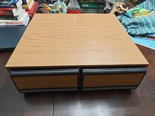 VHS VCR Tape Holder 2 Drawer Cabinet Storage Case Holds 22 Unbranded VTG Vintage