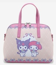 Loungefly Sanrio My Melody  Kuromi Pastel Bows Satchel Bag Purse Kawaii NWT