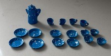 Vintage Dollhouse Graniteware Spatterware Miniature Kitchen Set