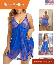 Stylish Plus Size Lace Babydoll Lingerie Set – Adjustable & Comfortable