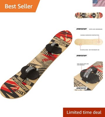 Durable Hardwood Snowboard for Beginners - 110cm | Kids Winter Sports Gear
