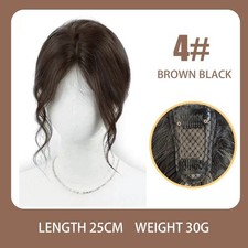 Clip In Middle Part Bangs Synthetic Hair Topper Natural Fake Fringe Extension 25