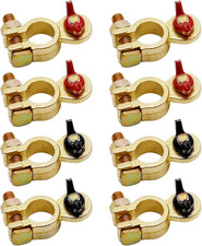 4 Pairs Brass Marine Grade Battery Terminal Top Post, Battery Terminal Connector