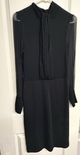 Tory Burch Elegant Black Dress Size 2 Excellent Condition Wool/silk Blend