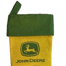 John Deere Christmas Stocking 18  Felt Deer Stocking Yellow Country Farming Used