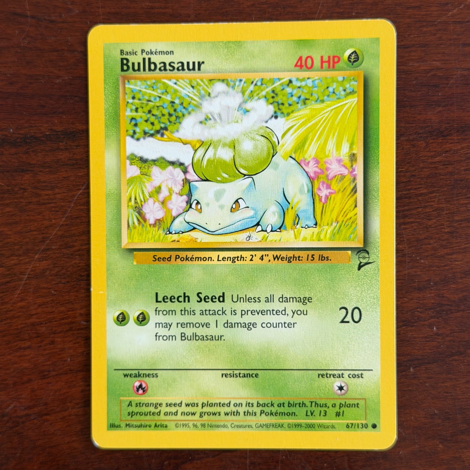 Bulbasaur 67/130 Common Base Set 2 Pokemon Card