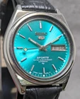 Rare Vintage Seiko 5 Automatic Day Date Movement No. 7009A Japan Made Mens Watch